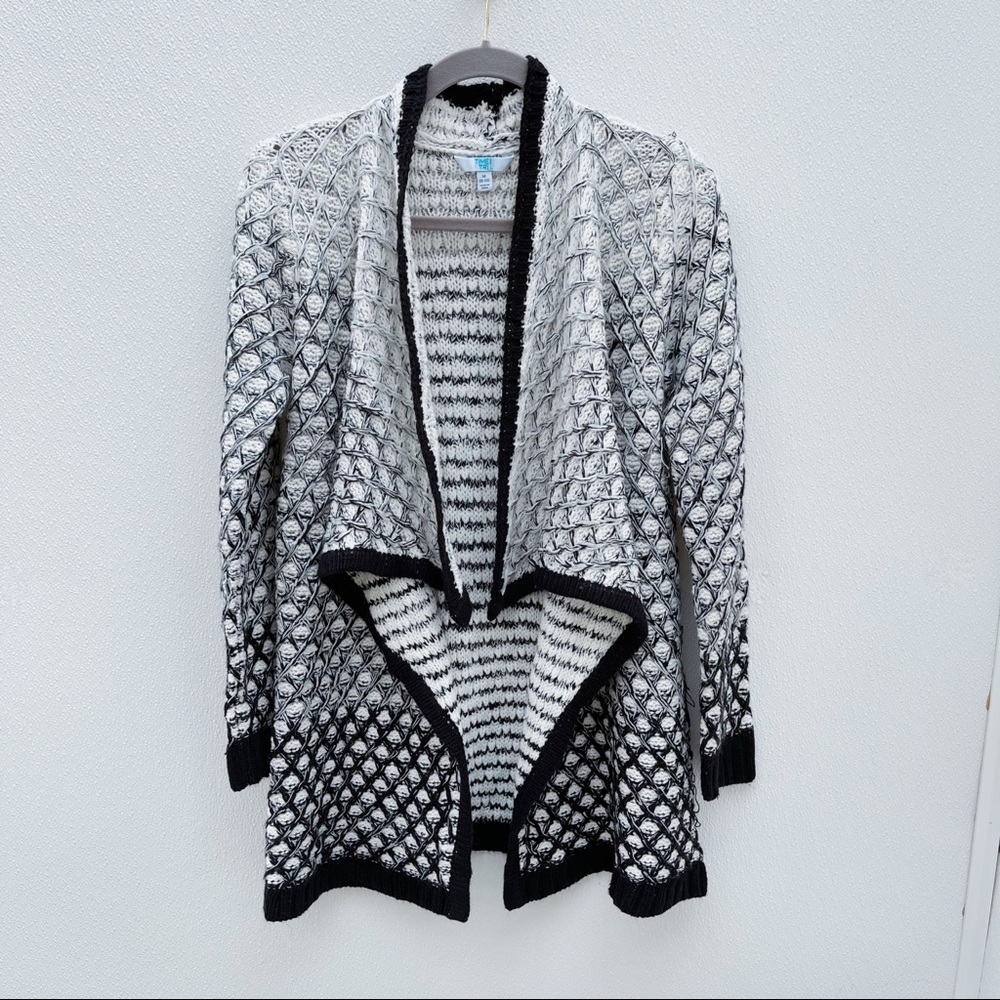 Ombré open front cardigan long knitted duster boho